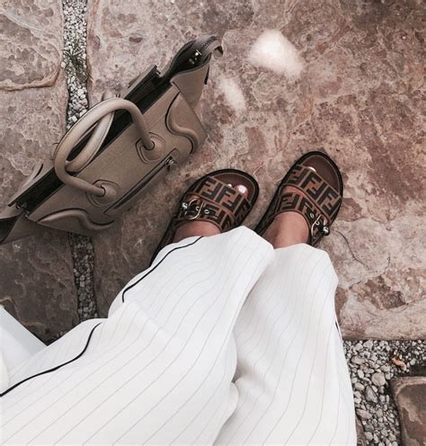 fendi sandals on feet